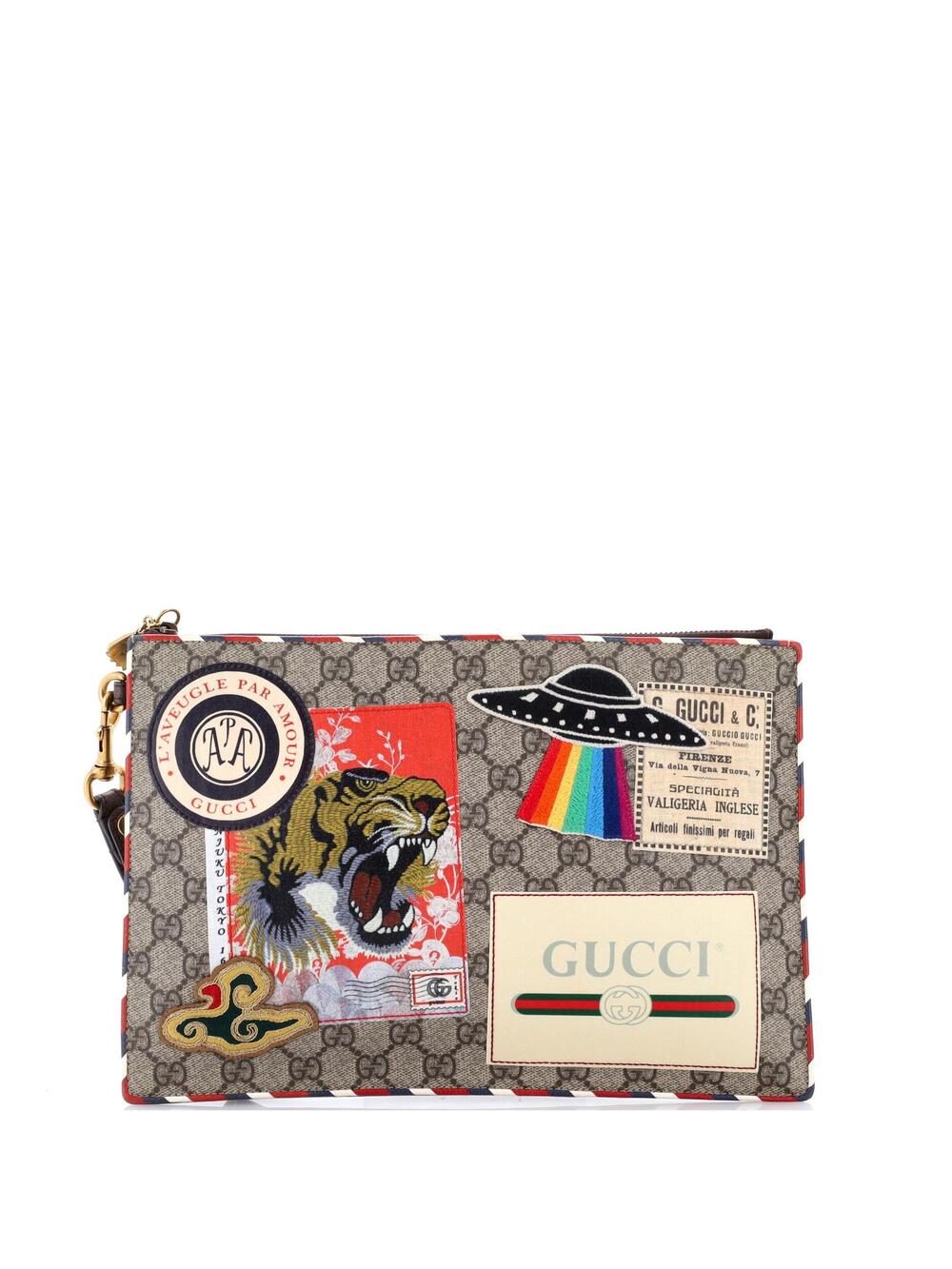 Gucci Courrier Pouch Gg Coated Canvas #369987G10B